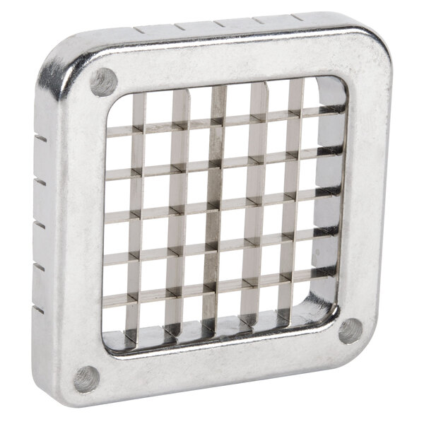 A metal square with holes in it.