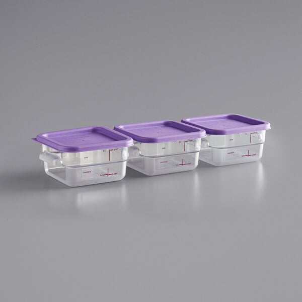 Purple Plastic Storage Containers at