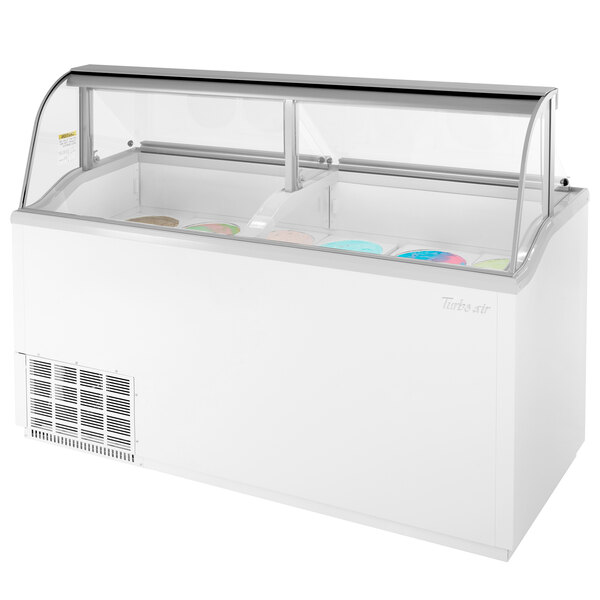 Turbo Air TIDC-70W-N 70" Low Curved Glass Ice Cream Dipping Cabinet