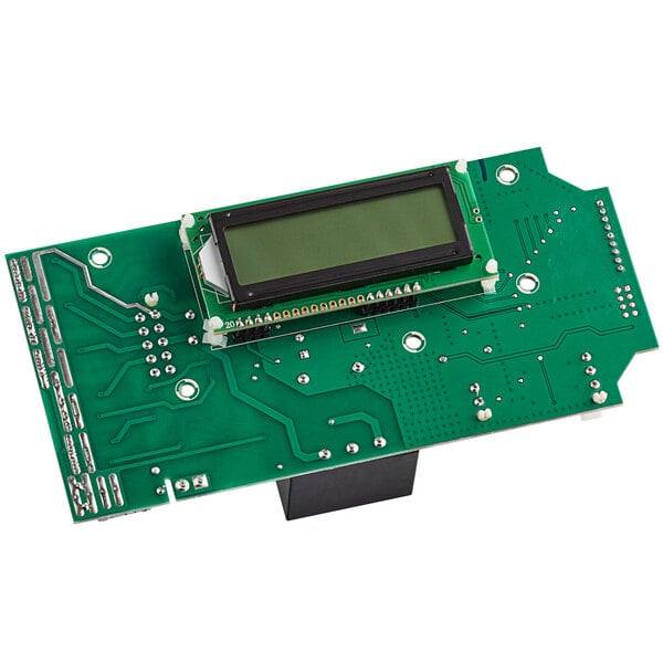 A green electronic board with a display.