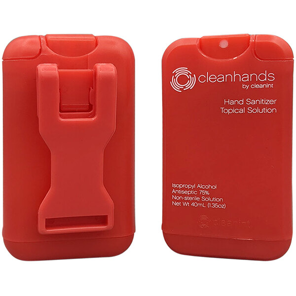 Cleanint Cleanhands CH02RETRED Red ClipOn Hand Sanitizer Dispenser
