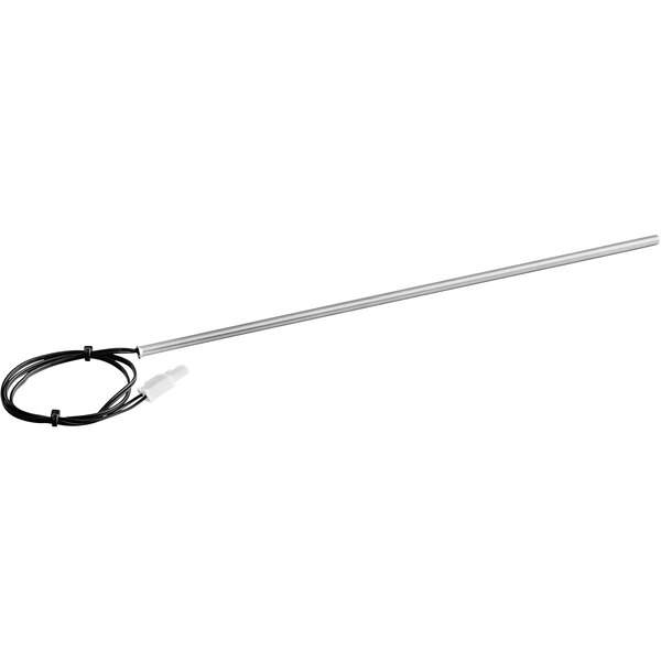 A long metal rod with a black wire.