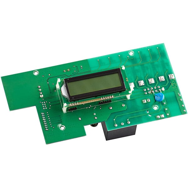 A green Estella Caffe control panel circuit board with a black frame and LCD display.