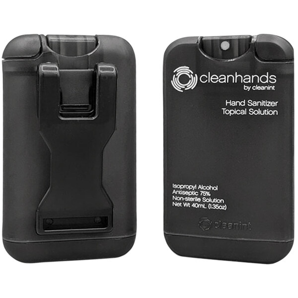 Cleanint Cleanhands CH02RETBLK Black ClipOn Hand Sanitizer Dispenser