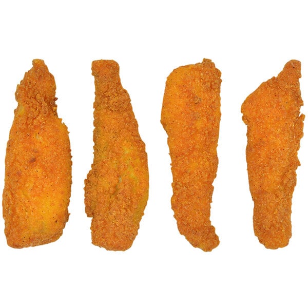 A group of Mrs. Friday's breaded flounder fillet portions.