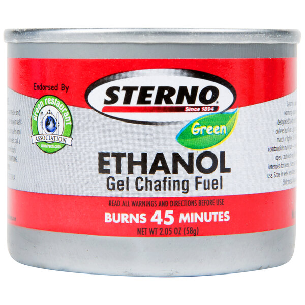 Sterno 20106 45 Minute Ethanol Gel Chafing Dish Fuel Canister 144/Case