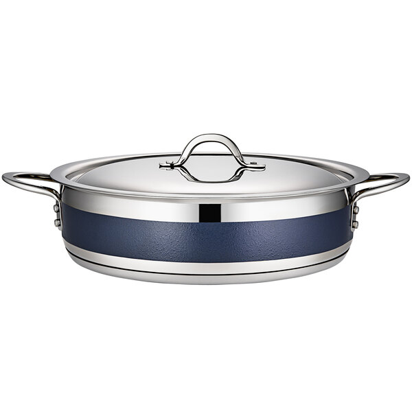 Bon Chef Country French X 6 Qt. Cobalt Blue Stainless Steel Brazier Pot ...