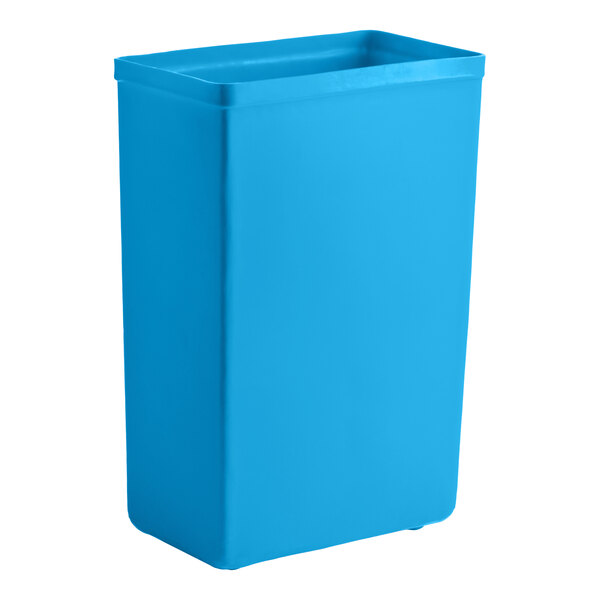 A blue 10-gallon ingredient bin.