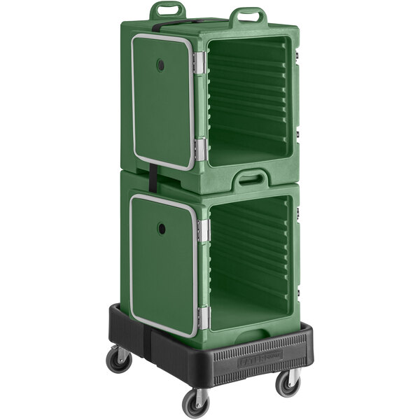 CaterGator Green Insulated Pan Carrier Kit with Two Front Loading 5-Pan ...