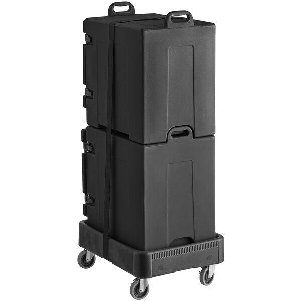 CaterGator Black Insulated Pan Carrier Kit with Two Front Loading 5-Pan ...