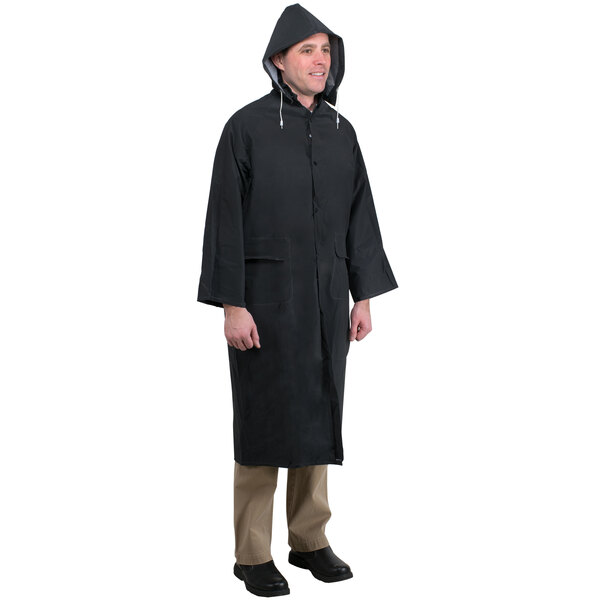 Cordova Black 2 Piece Rain Coat 49" - Large