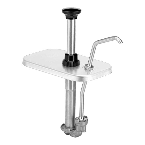 Server 1 oz. Stainless Steel Angled Fountainette Pump with Lid for Standard 2 Qt. Fountain Jar