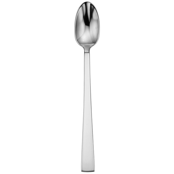 A silver Sant'Andrea Fulcrum iced tea spoon with a black handle.