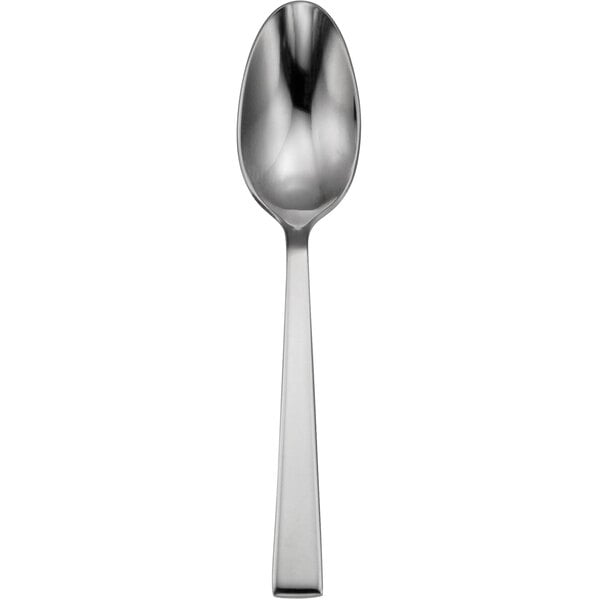 A Sant'Andrea stainless steel demitasse spoon with a silver handle.