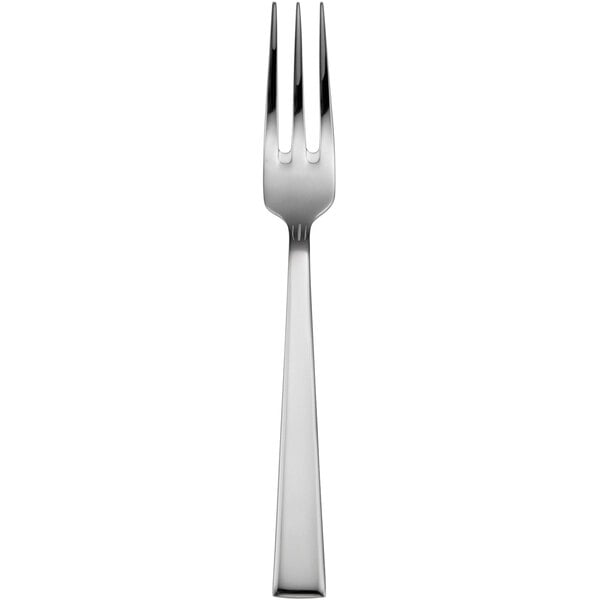 A Sant'Andrea Fulcrum stainless steel fish fork with a silver handle and four prongs.