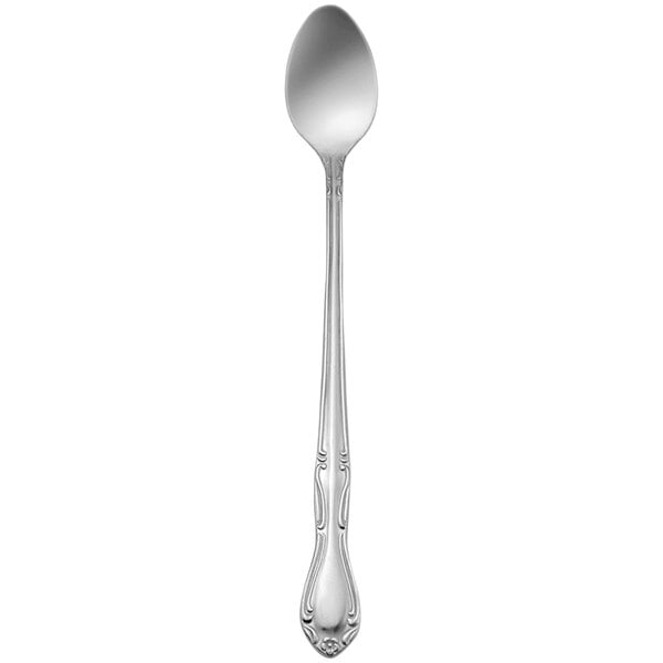 Delco Melinda III by 1880 Hospitality 8" 18/0 Stainless Steel Iced Tea Spoon - 36/Case