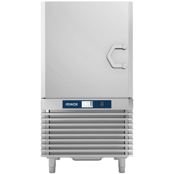 A stainless steel Irinox EasyFresh Next self-contained blast chiller/shock freezer with a blue door.