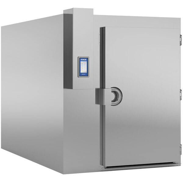 An Irinox Multifresh MF 350.2 2T PLUS Pass-Thru Blast Chiller / Shock Freezer, a large stainless steel box with a door open.