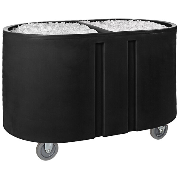 IRP 3551174 Texas Tanker 256 Qt. Black Portable Insulated Ice Bin