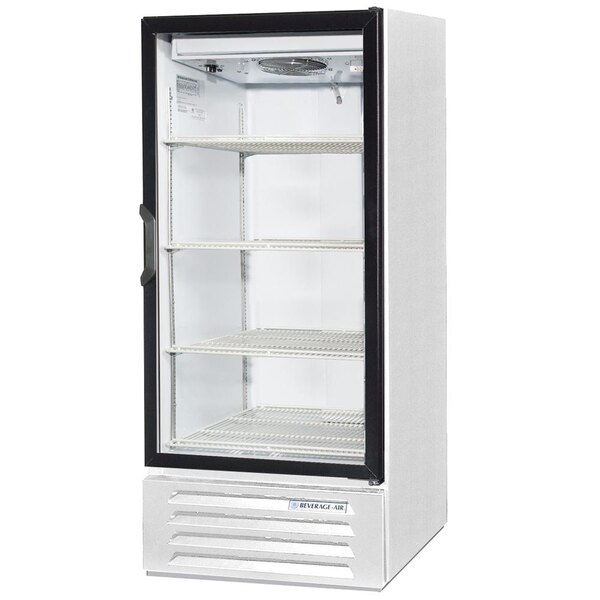 Beverage-Air LV10HC-1-W 25" Marketeer Series White Refrigerated Glass Door Merchandiser with LED Lighting