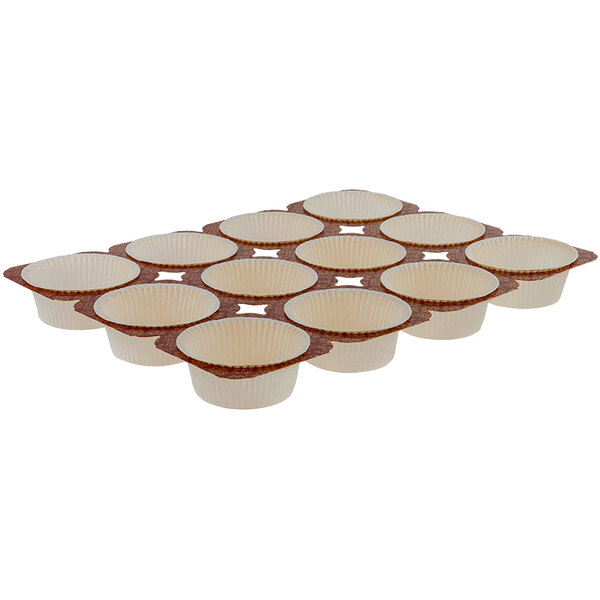 Novacart 12 Cup 4 oz. Paper Muffin Tray 250/Case
