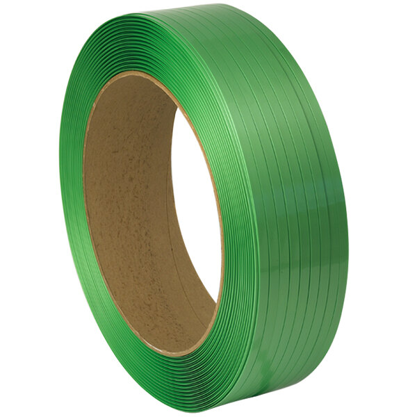 PAC Strapping Products 4000' x 5/8" 53 lb. Green Polyester Strapping Coil with 16" x 6" Core