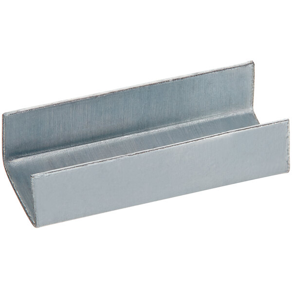 A rectangular metal box of PAC Strapping steel open seals on a white background.