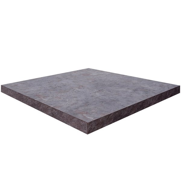 A grey square BFM Seating Relic table top.