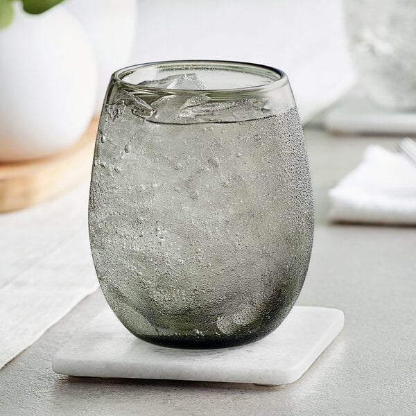 Acopa Pangea Stemless Martini Glass Set: Fluorite Green