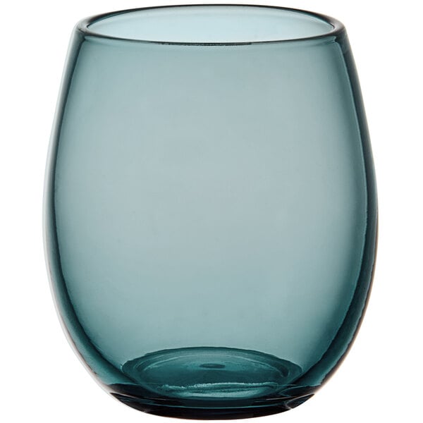 Acopa Pangea 15 oz. Blue Stemless Wine Glass - 12/Case