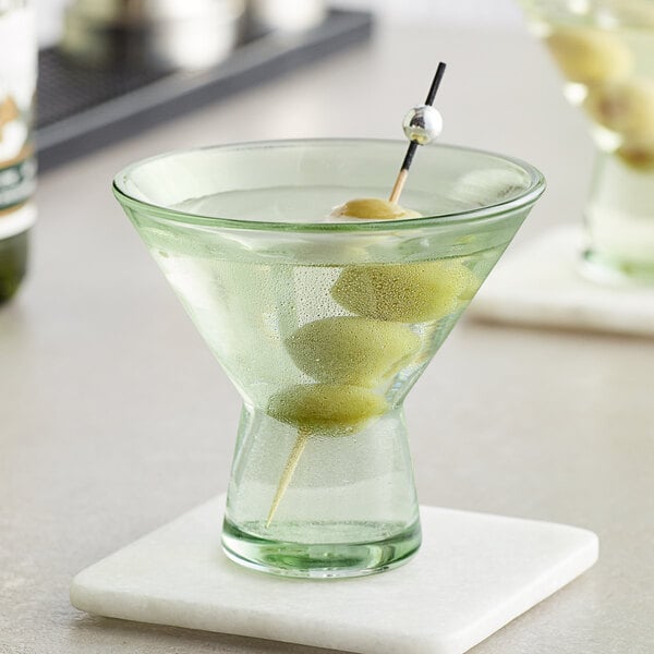Acopa Green Color Martini Stemless Glass