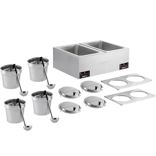 Galaxy 12 x 20 Full Size Electric Countertop Food Cooker / Warmer with  Adapter Plate and Inset