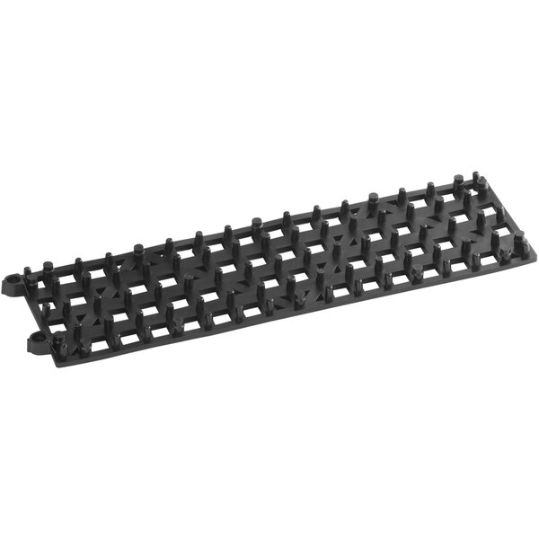 Choice 12" Black Plastic Interlocking Bar Mat Strip