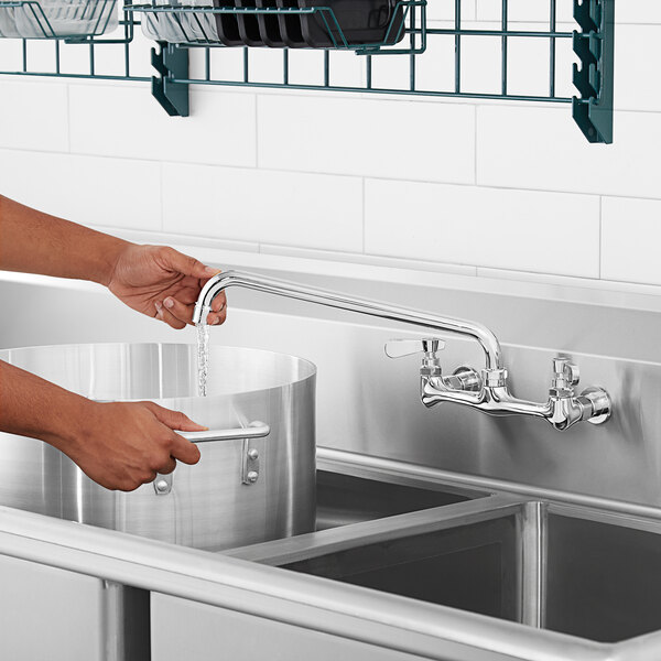 Regency Wall Mount Faucet with 14" Swing Spout, 8" Centers, and Install Kit