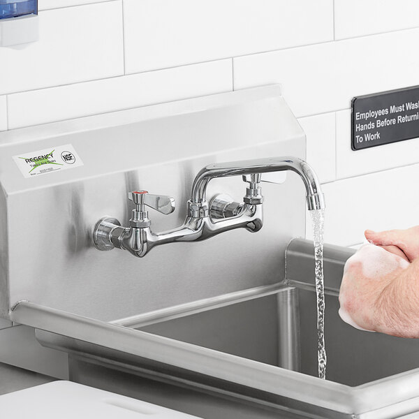 Regency Wall Mount Faucet with 8" Swing Spout, 8" Centers, and Install Kit