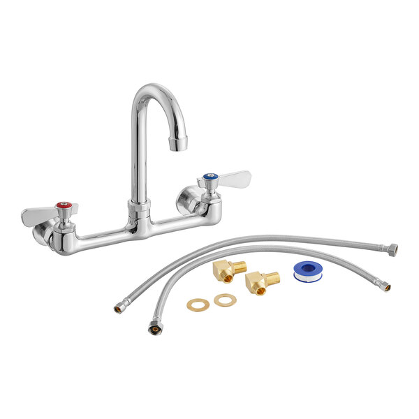 thumbnail interactive-video image 1 of KL54-8012: 8-inch Center Wall Mounted Commercial Faucet 1 of 14