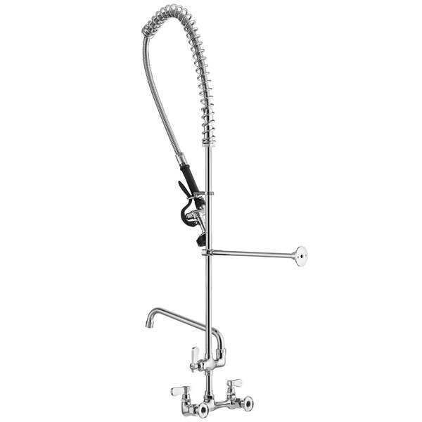 Regency 1.15 GPM Wall Mount PreRinse Faucet with 12" AddOn Faucet, 8