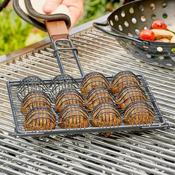 Outset Multi-Functional Cast Iron Non-Stick Oyster Grill Pan 12