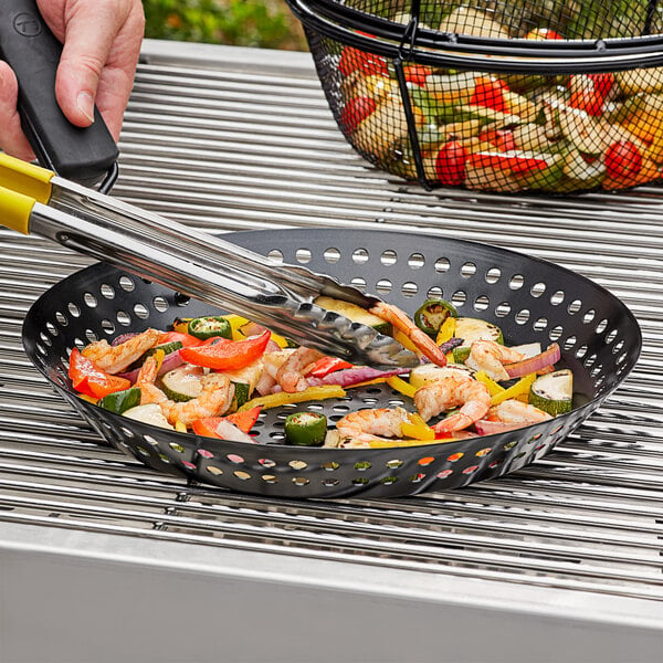 Outset® 76163 12 Diameter Non-Stick Perforated Grill Skillet with