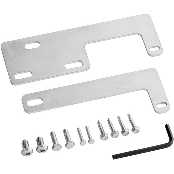 An Avantco Ice safety bracket kit with metal parts and screws.