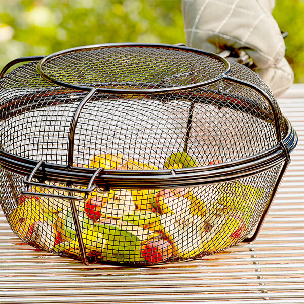 Outset® QD77 11 3/4 Diameter 3-in-1 Non-Stick Grill Basket and Skillet