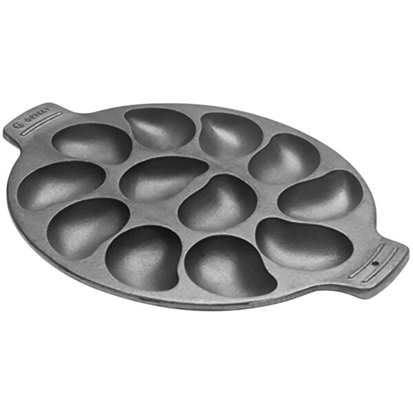 Oyster Pan: 12) - Outset 76225 Oyster Grill Pan, Cast Iron