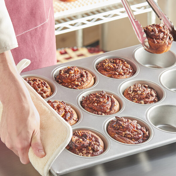 Natural Aluminum Commercial Muffin Pan 12 Cup 1 