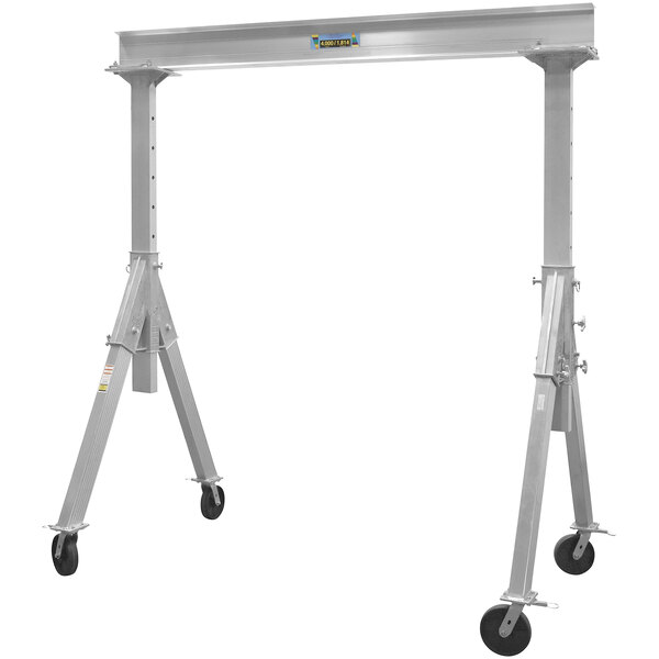 Vestil AHA488 8' x 8' Folding Aluminum Gantry Crane with Adjustable