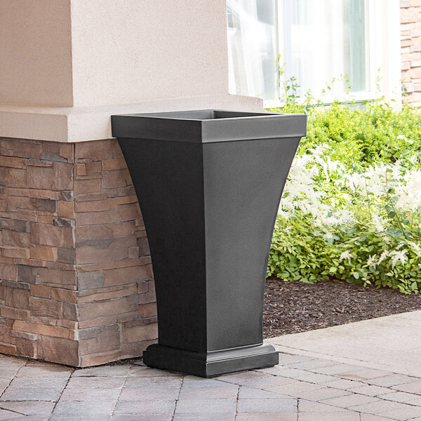 Mayne Bordeaux 8866B 24 Gallon Black Decorative Waste Bin