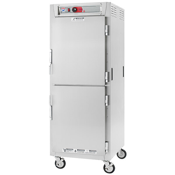 Metro C5 8 Series C589L-SDS-UPDS Full Size Insulated Low Wattage Pass-Through Holding Cabinet with Solid Dutch Doors and Stainless Steel Universal Slides