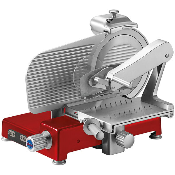 Sirman 1535R2208SNA Mantegna 350 BS TOP 14" Red Heavy-Duty Manual Meat Slicer