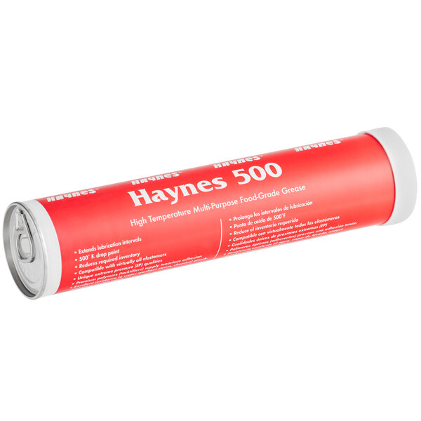A red tube of Haynes 500-20 Multi-Purpose High Temperature Lubricating Grease with white text.