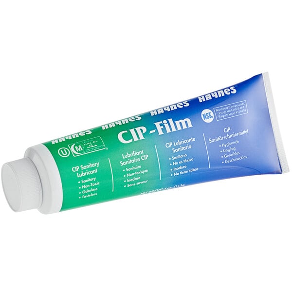 A blue and white tube of Haynes CIP-Film.