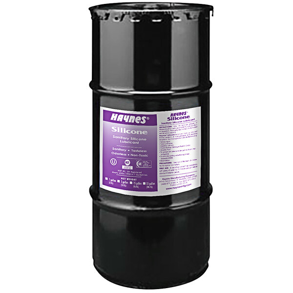 A black plastic container with a white label for Haynes 1002 Synthetic Lubricating Silicone Grease.